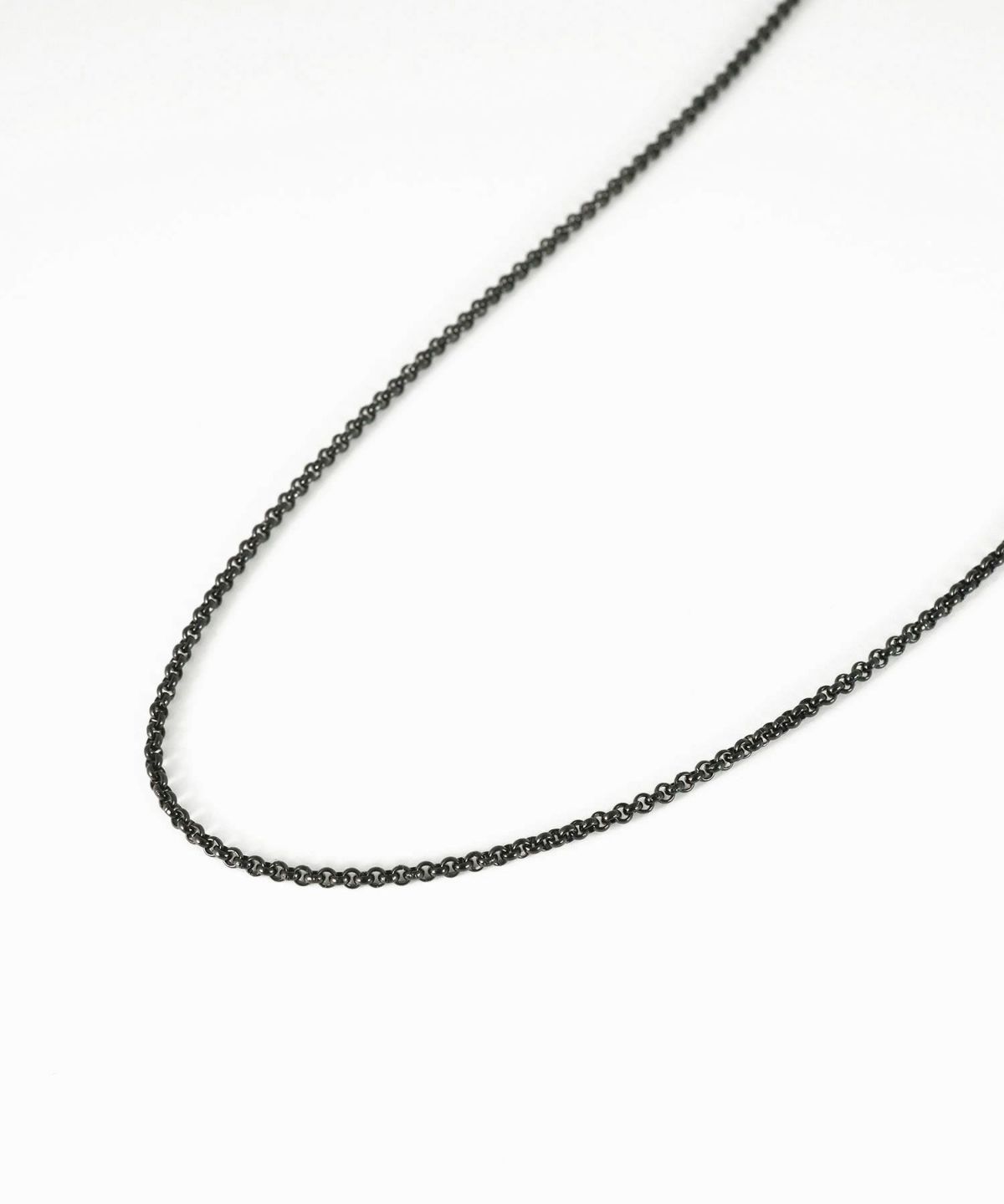 アズキチェーンBKステンレスネックレス