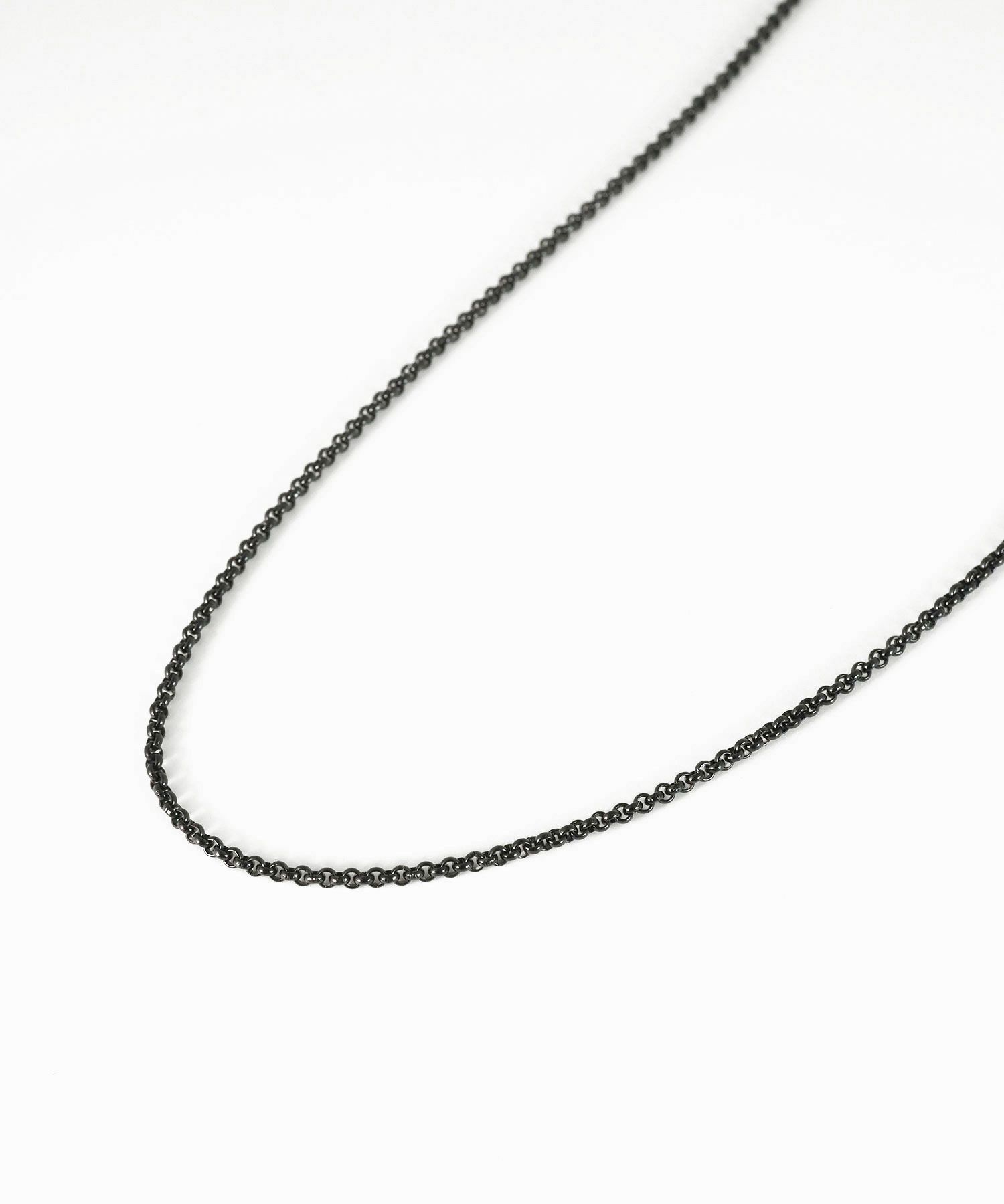 アズキチェーンBKステンレスネックレス