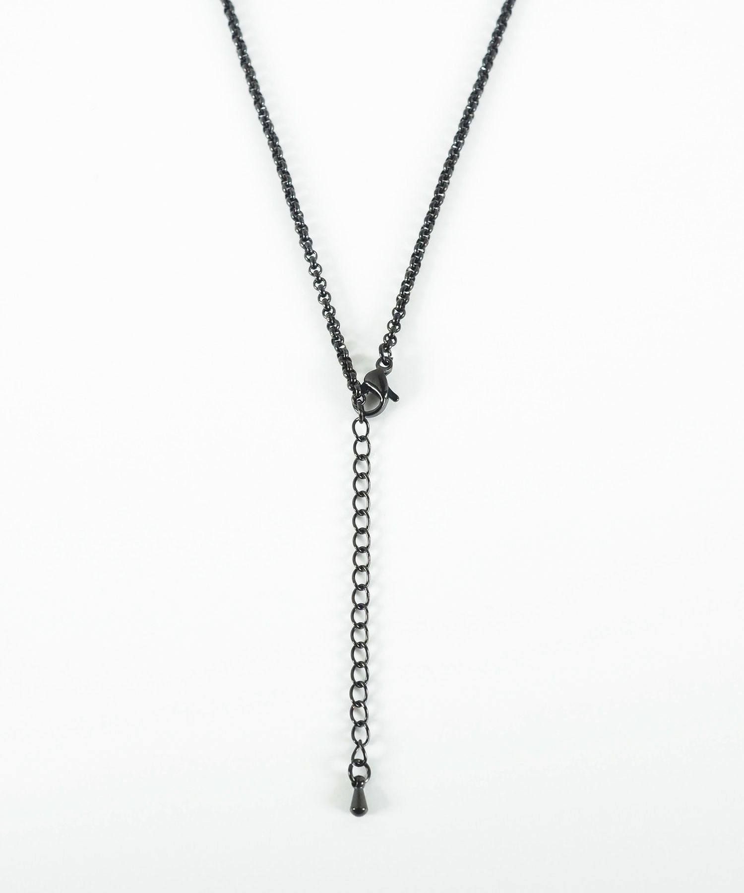 アズキチェーンBKステンレスネックレス