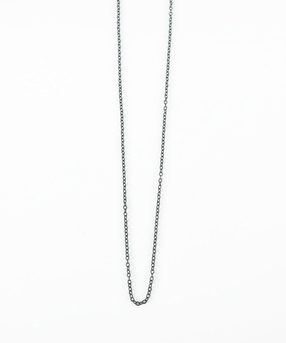 スリムアズキチェーンBKステンレスネックレス