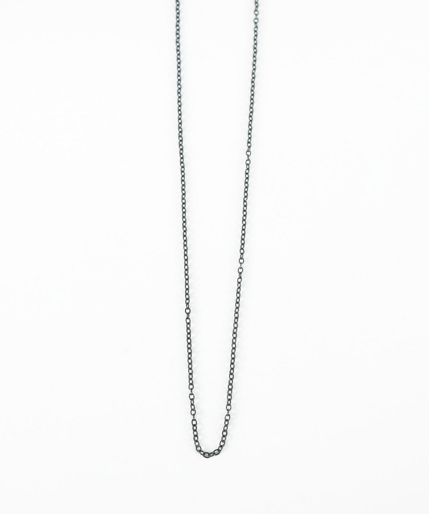 スリムアズキチェーンBKステンレスネックレス