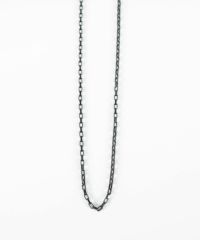 スクエアアズキチェーンBKステンレスネックレス
