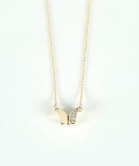 ビジューバタフライマグネットペンダント