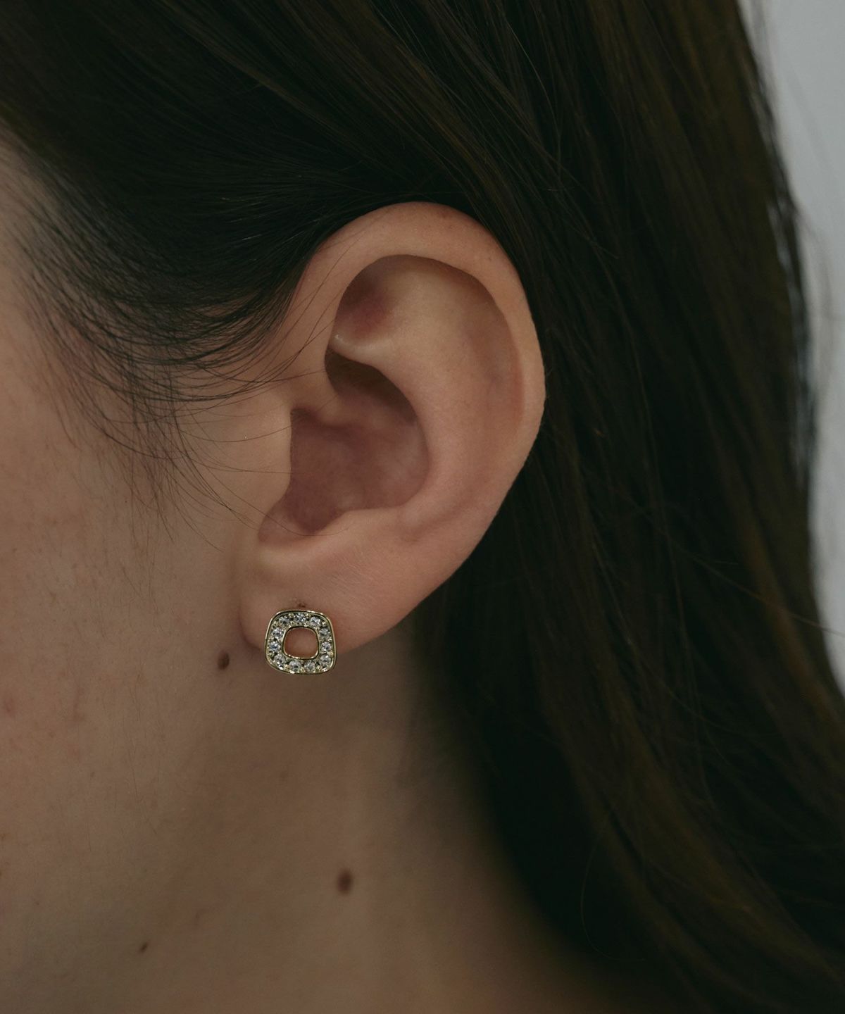 トラぺゾイドチタンポストピアス【MUK petite charme】