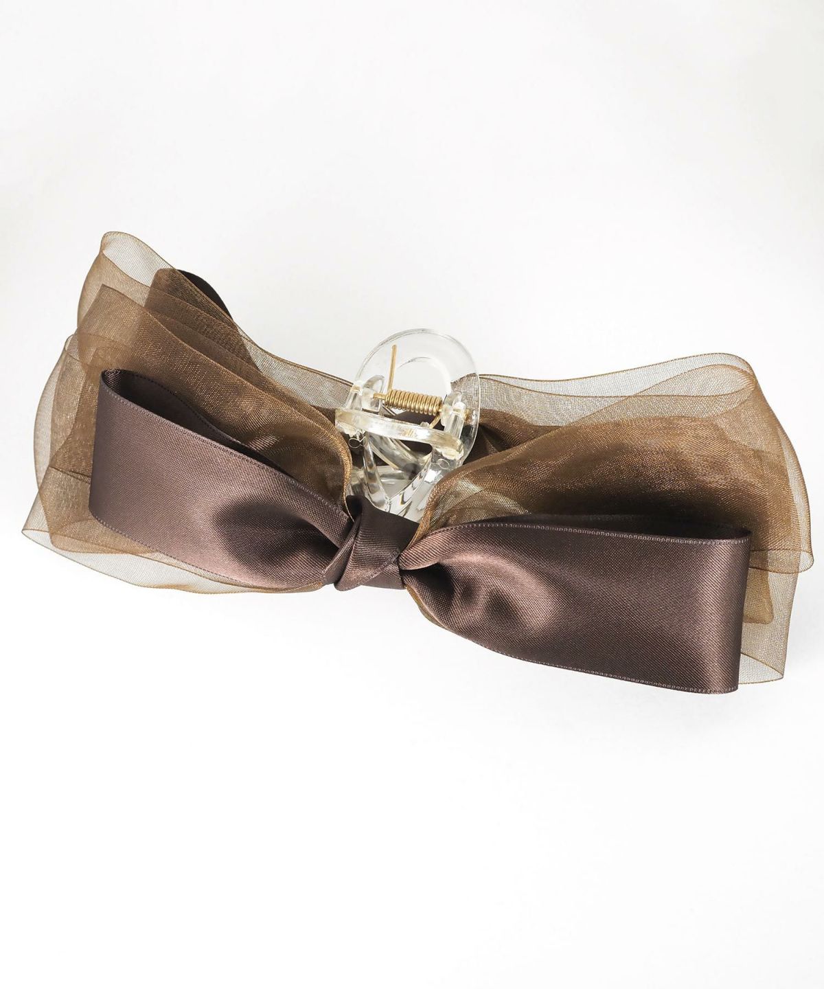 サテンチュールリボンバンスクリップ