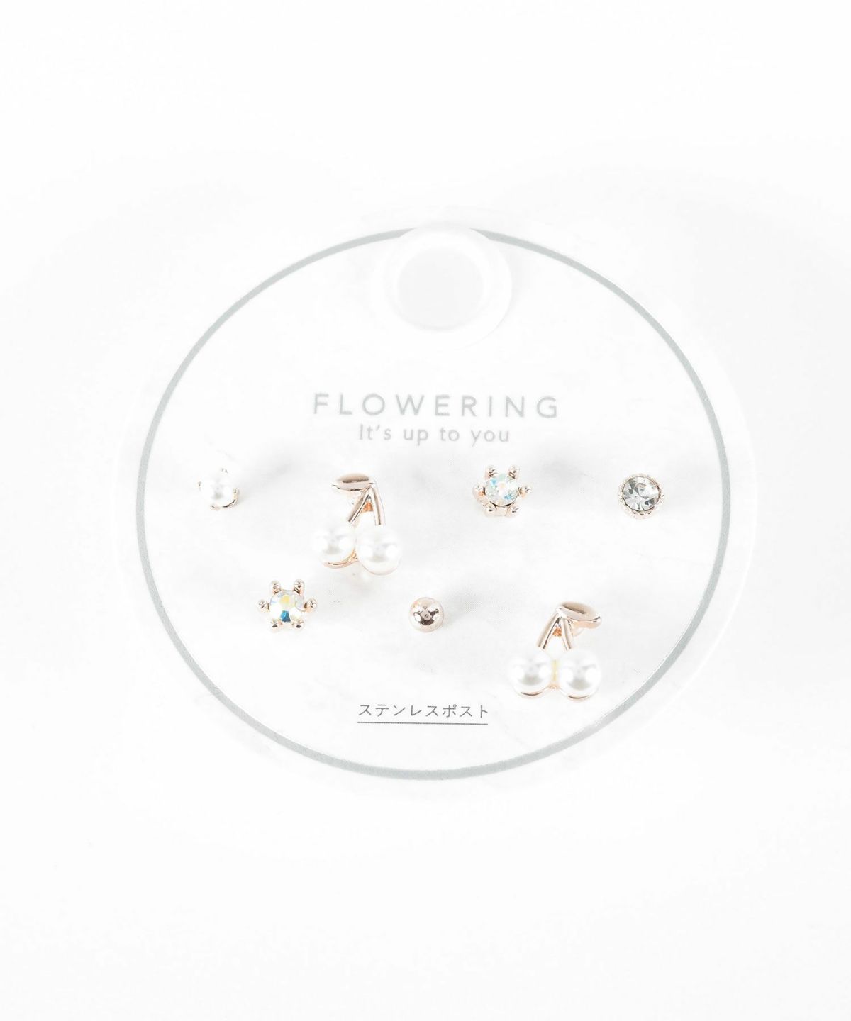 チェリーステンレスポストセットピアス