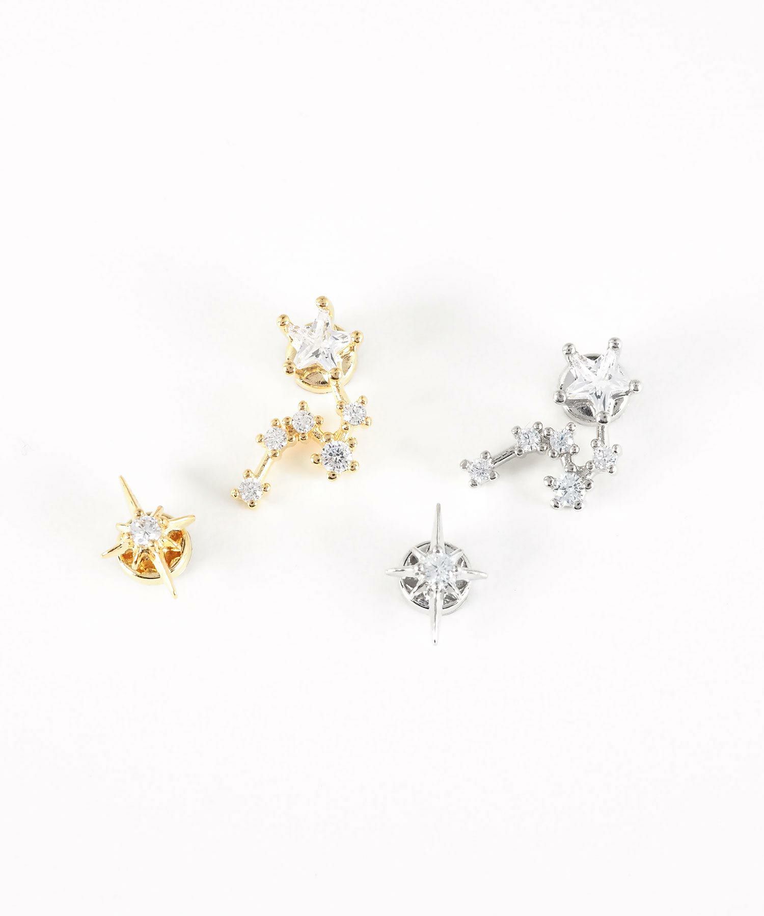 コンステレーションキュービックマグネットイヤリング