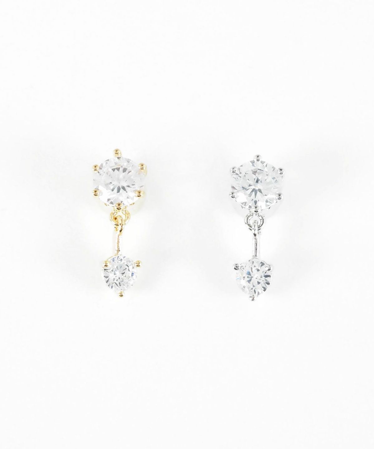 2連キュービックマグネットイヤリング