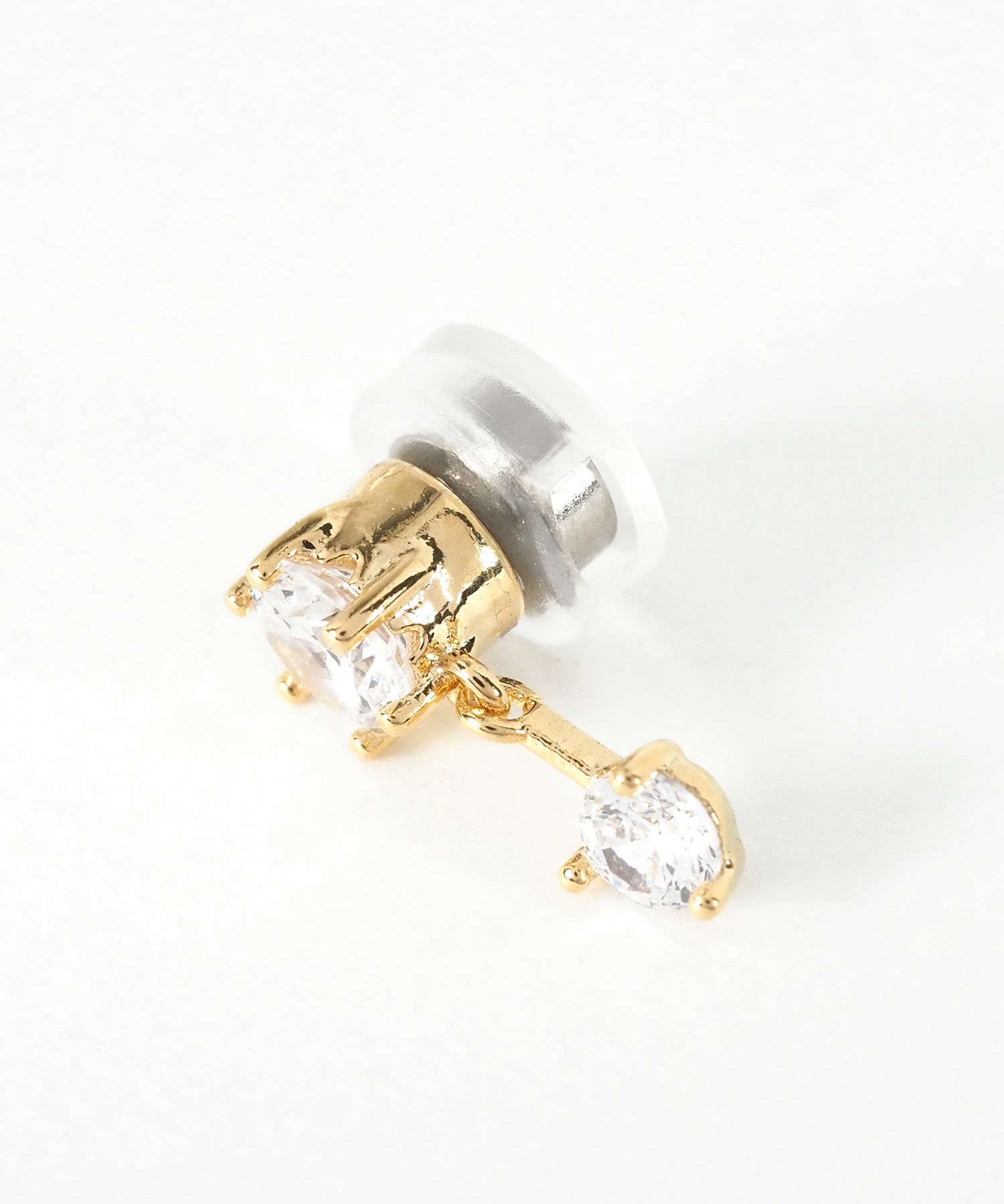 2連キュービックマグネットイヤリング