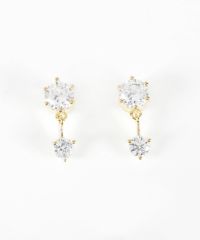 2連キュービックマグネットイヤリング