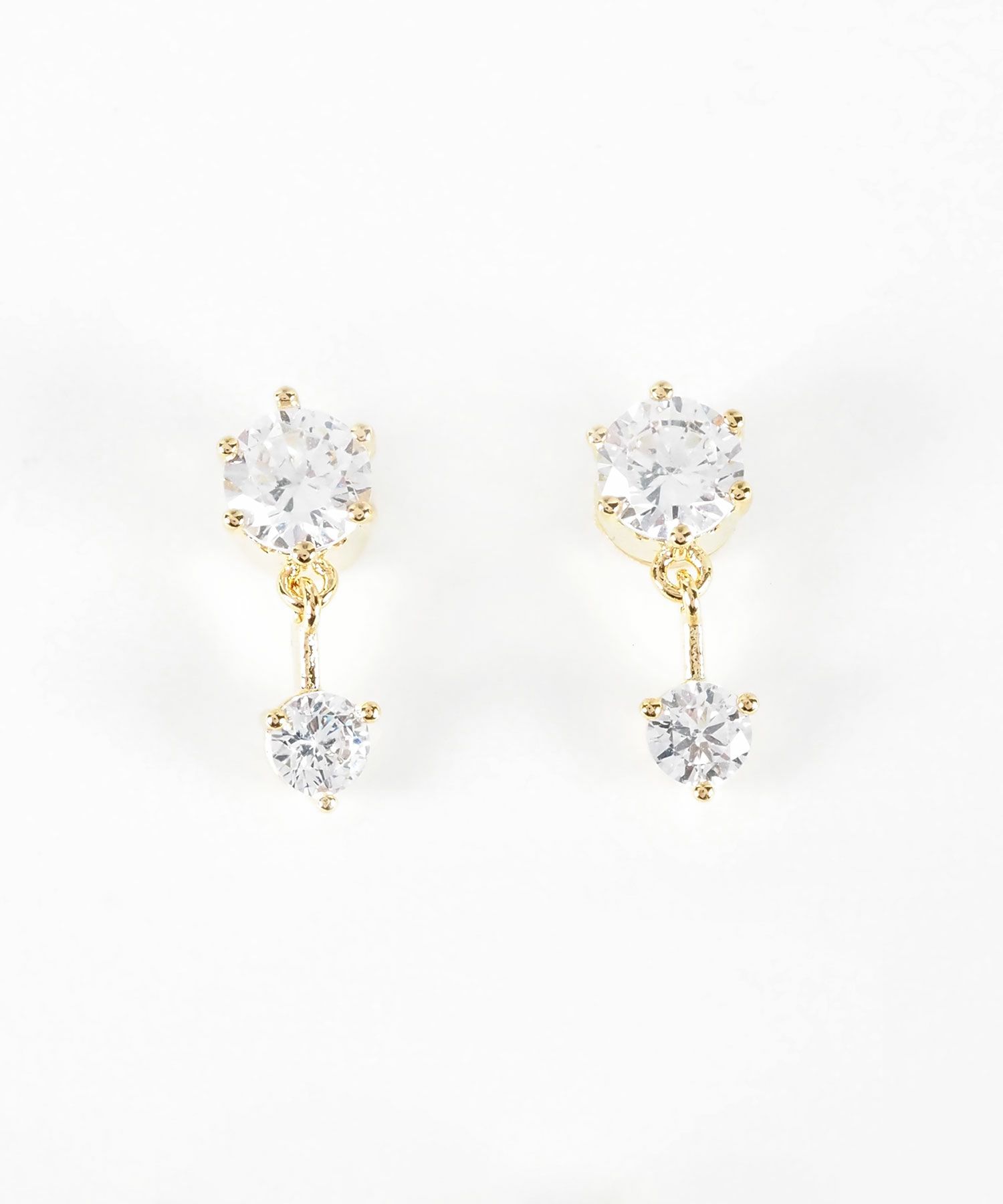 2連キュービックマグネットイヤリング