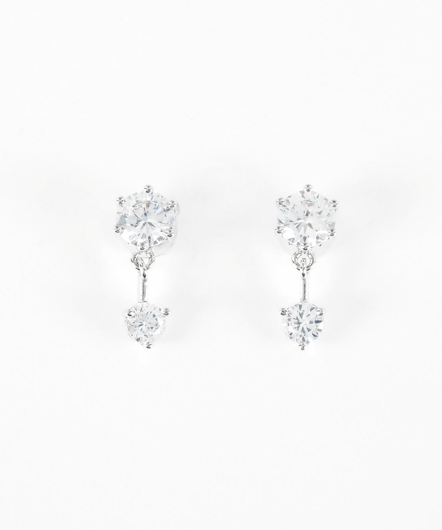 2連キュービックマグネットイヤリング