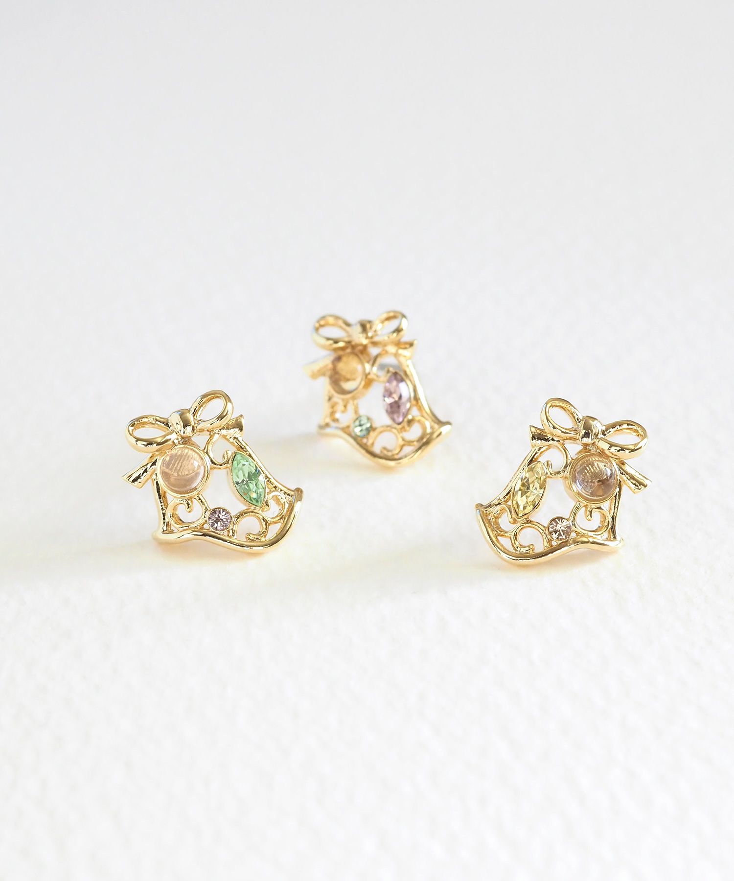 ナチュラルストーンベルピアス【MUK Dreamy stone】