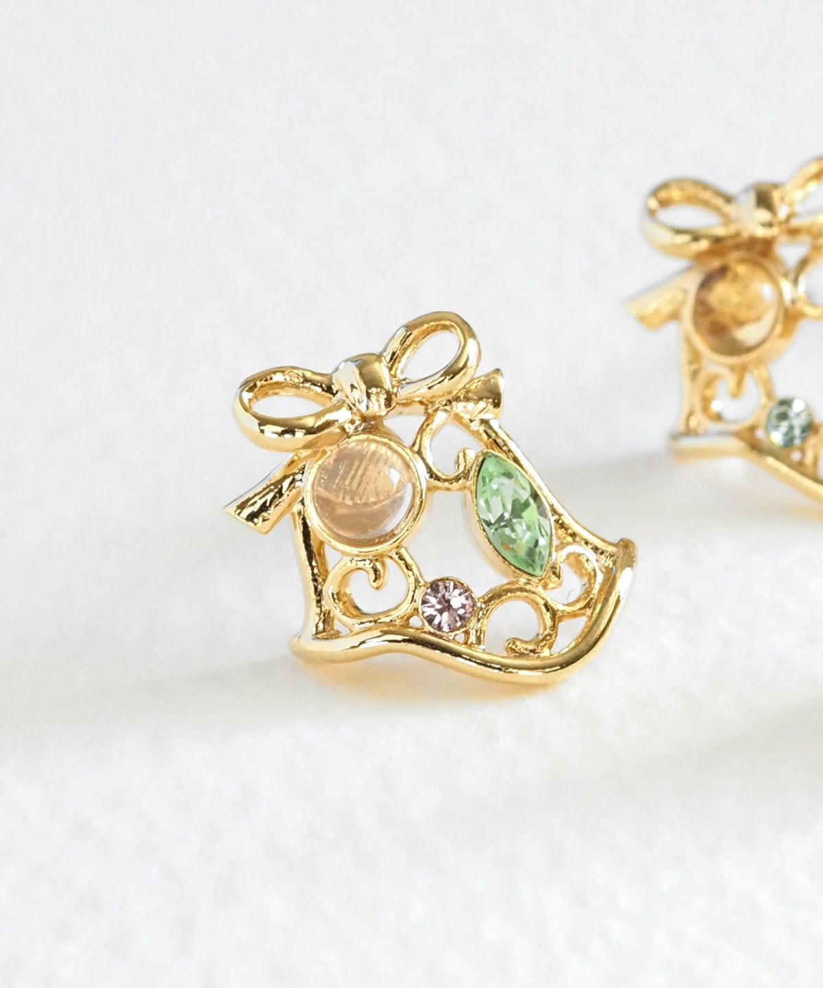 ナチュラルストーンベルピアス【MUK Dreamy stone】