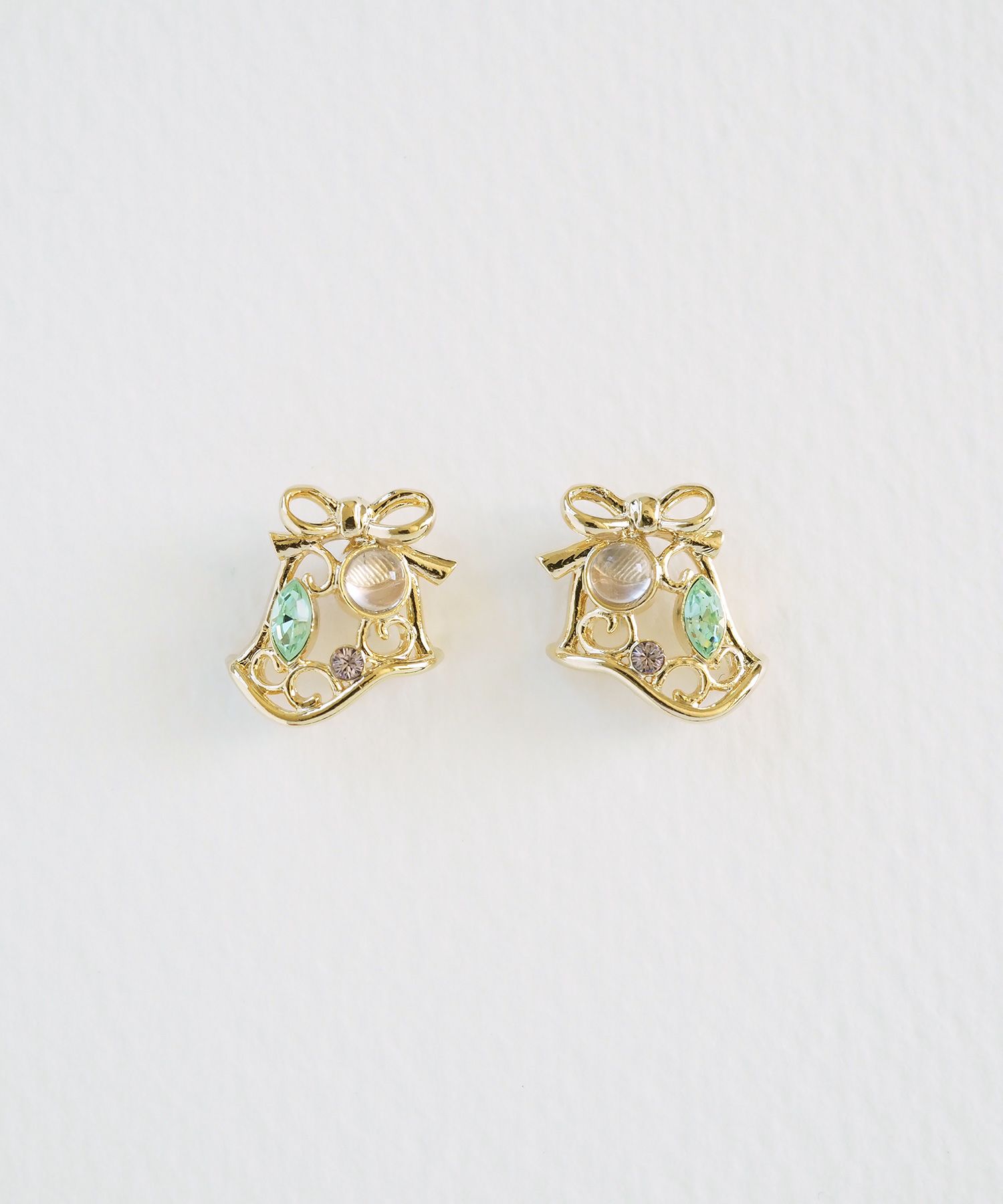 ナチュラルストーンベルピアス【MUK Dreamy stone】