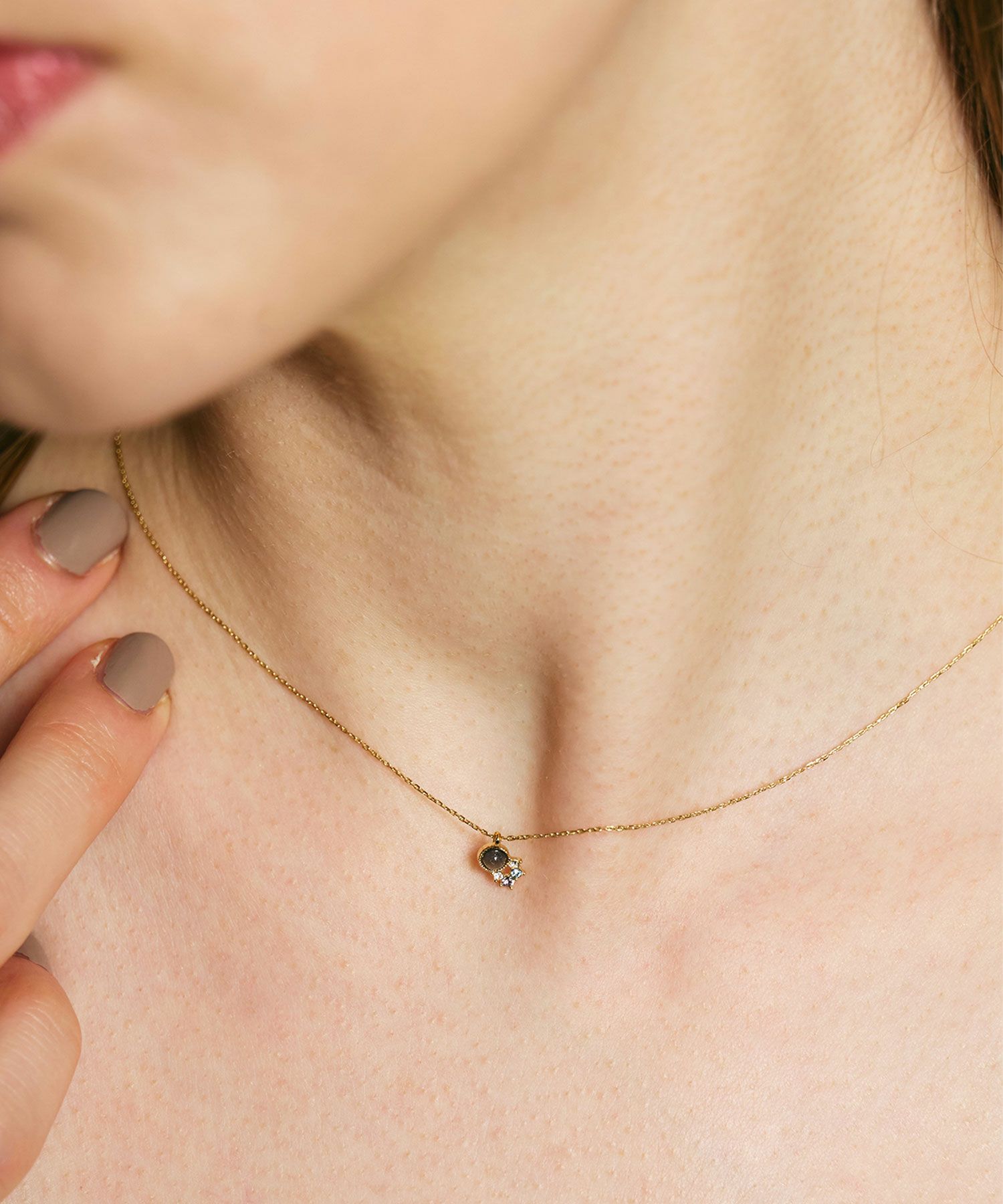 ナチュラルストーンシューティングスターネックレス【MUK Dreamy stone】