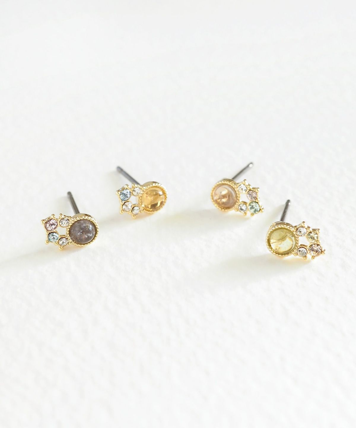 ナチュラルストーンシューティングスターピアス【MUK Dreamy stone】