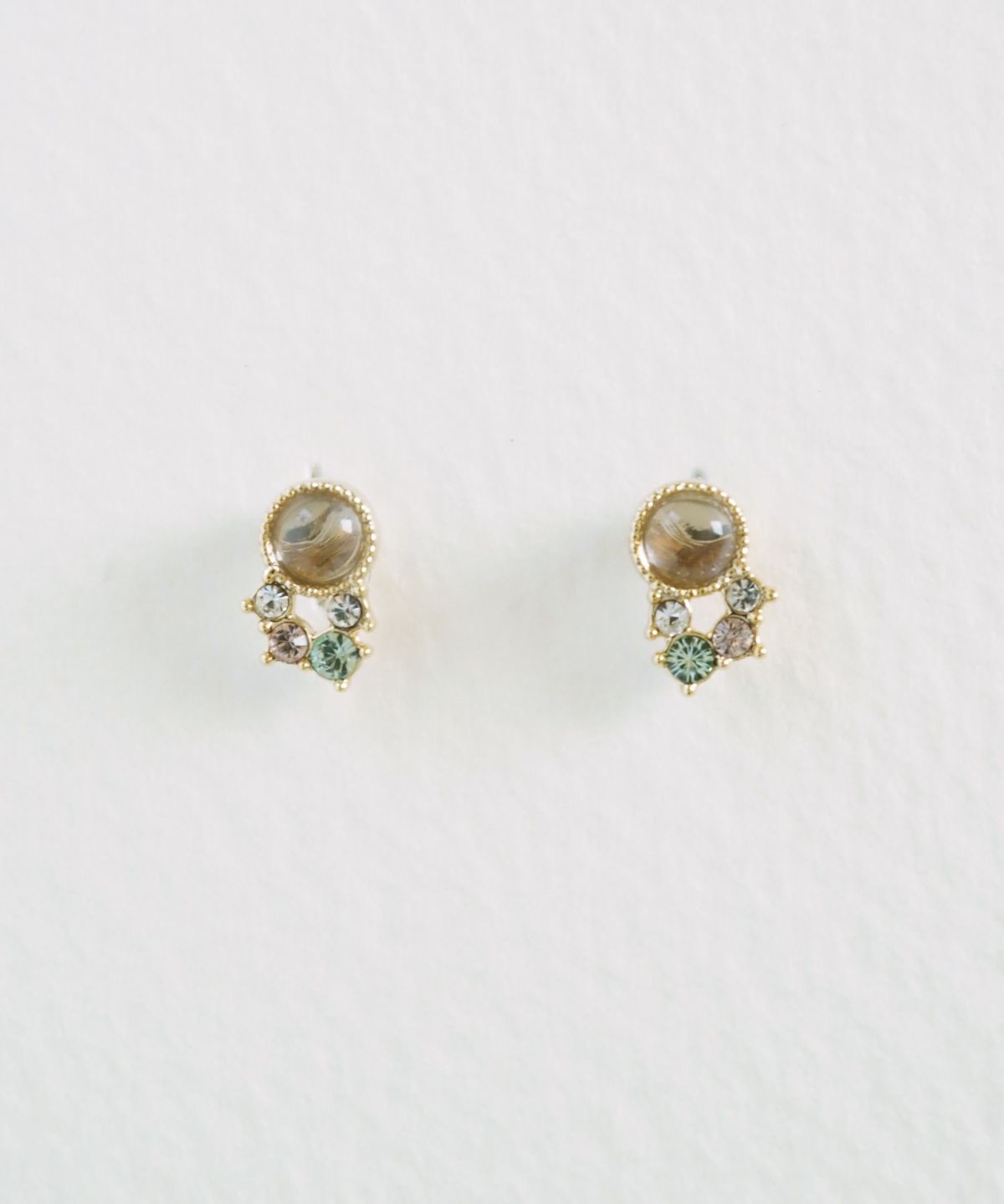 ナチュラルストーンシューティングスターピアス【MUK Dreamy stone】