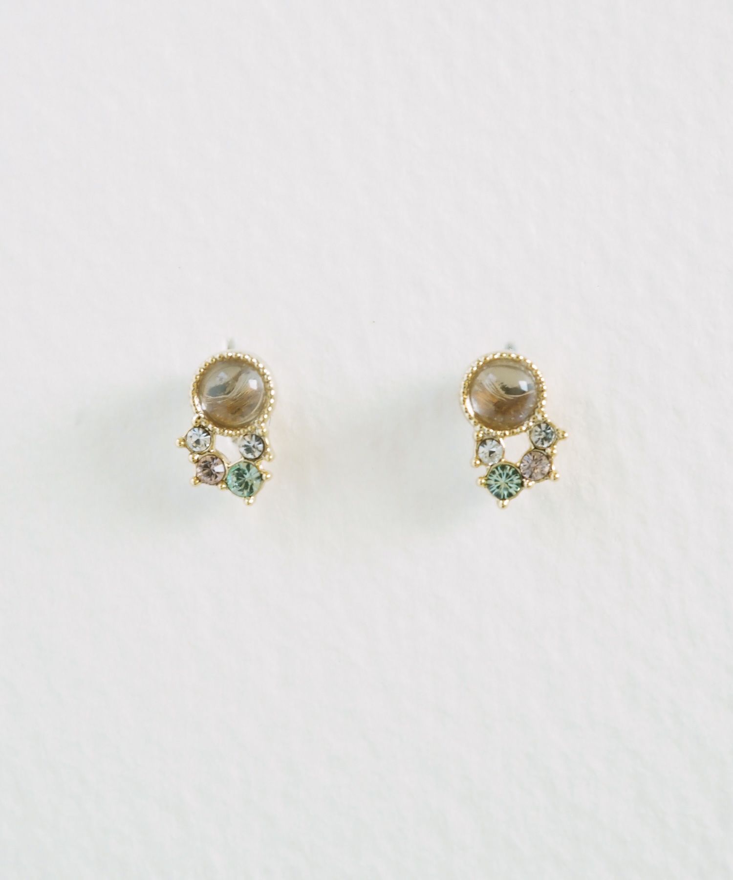 ナチュラルストーンシューティングスターピアス【MUK Dreamy stone】