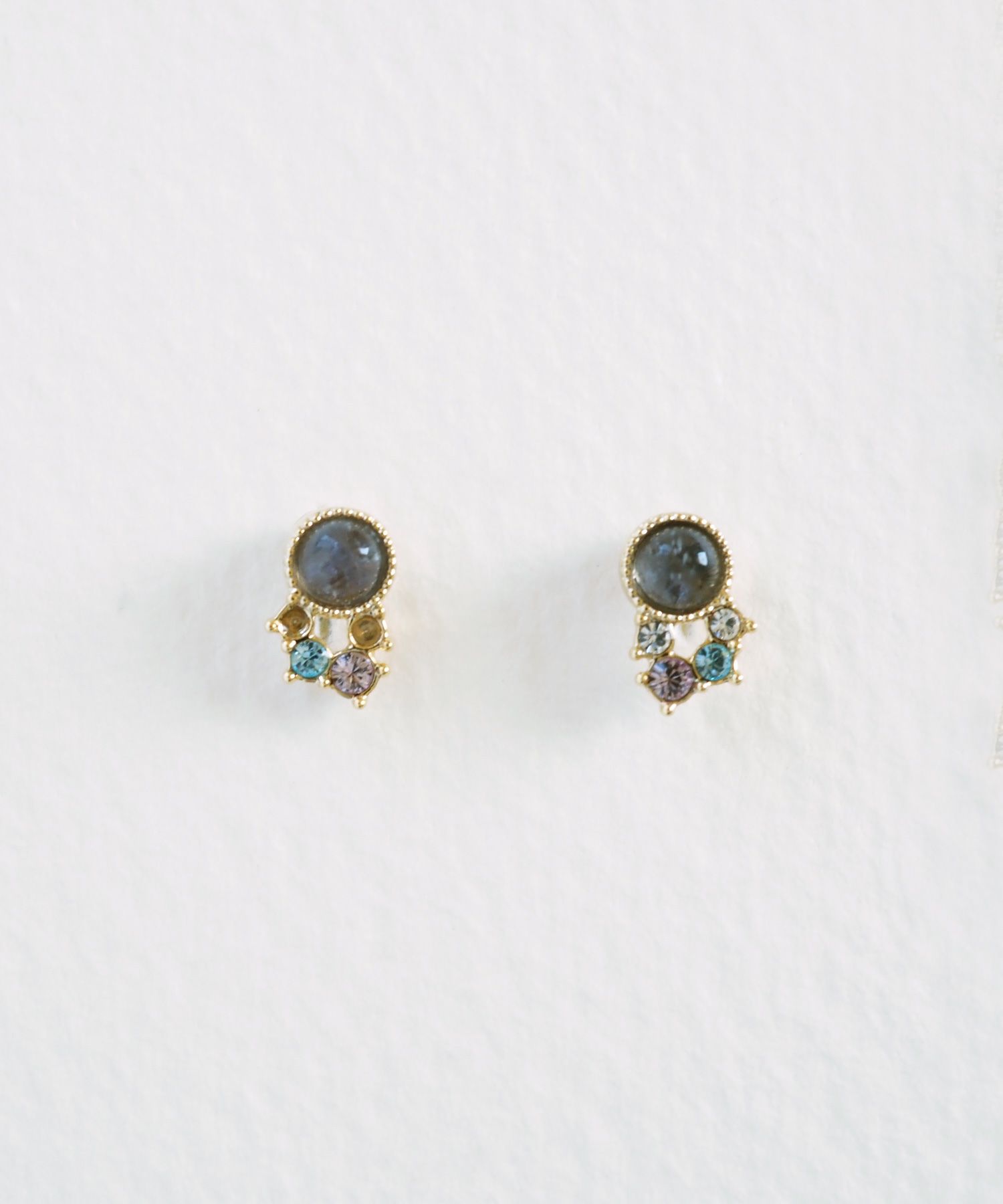 ナチュラルストーンシューティングスターピアス【MUK Dreamy stone】