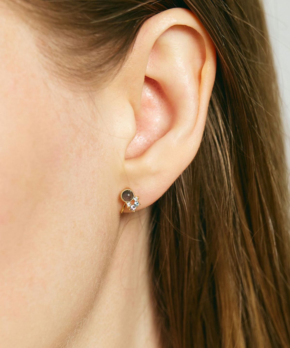 ナチュラルストーンシューティングスターイヤリング【MUK Dreamy stone】