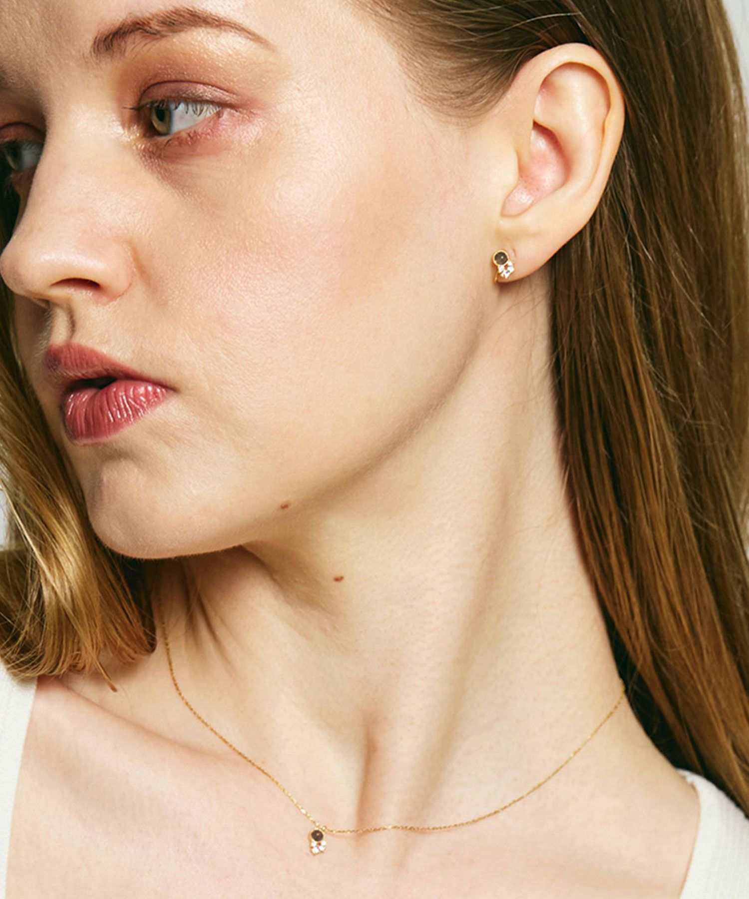 ナチュラルストーンシューティングスターイヤリング【MUK Dreamy stone】