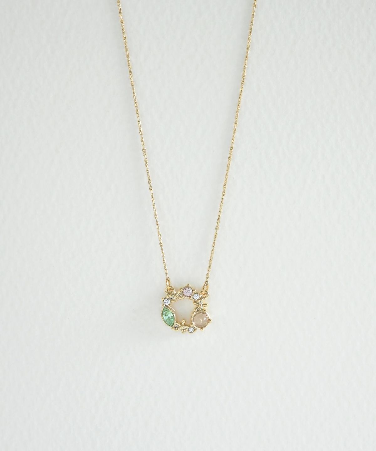 ナチュラルストーンフラワーリースネックレス【MUK Dreamy stone】