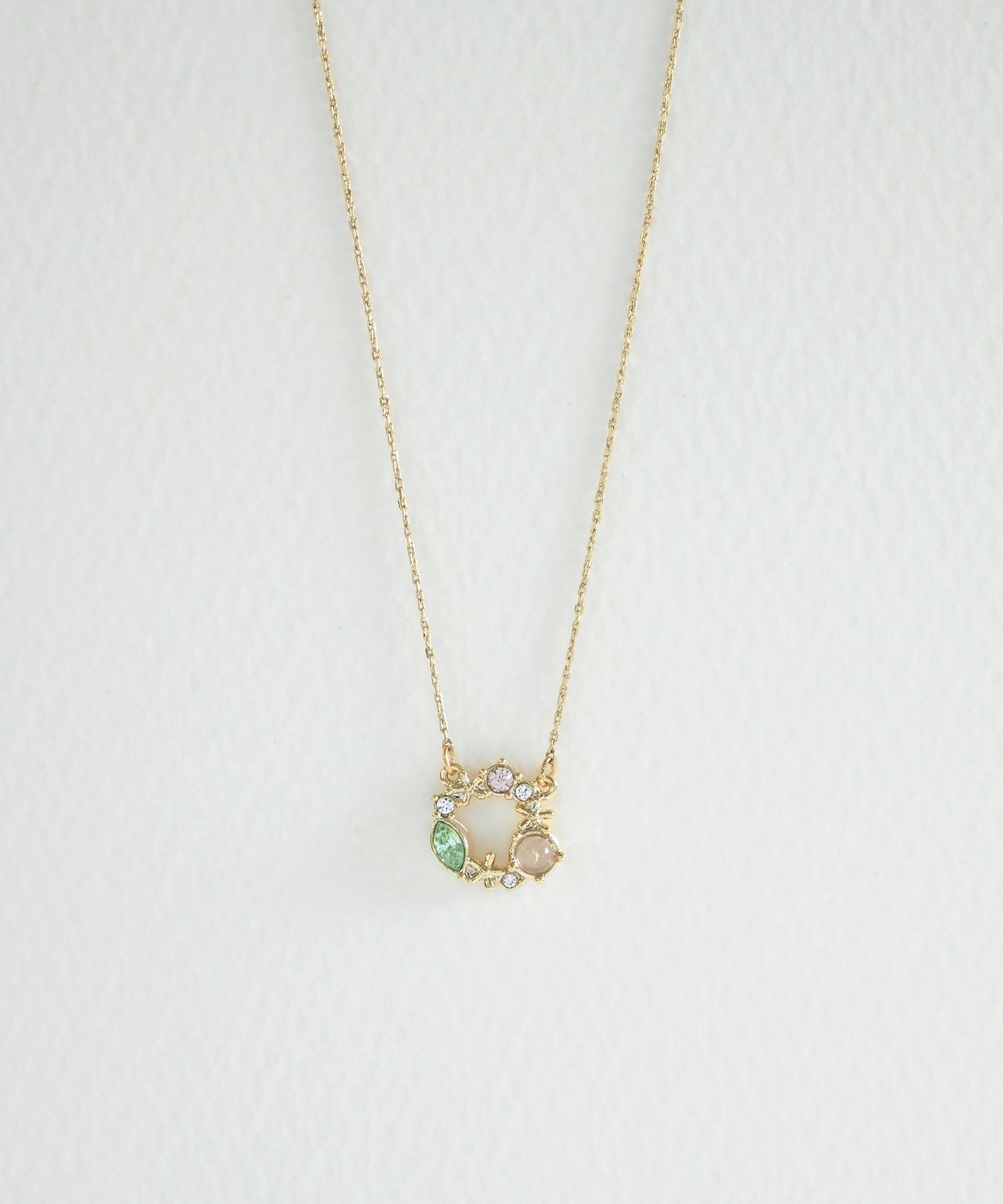 ナチュラルストーンフラワーリースネックレス【MUK Dreamy stone】