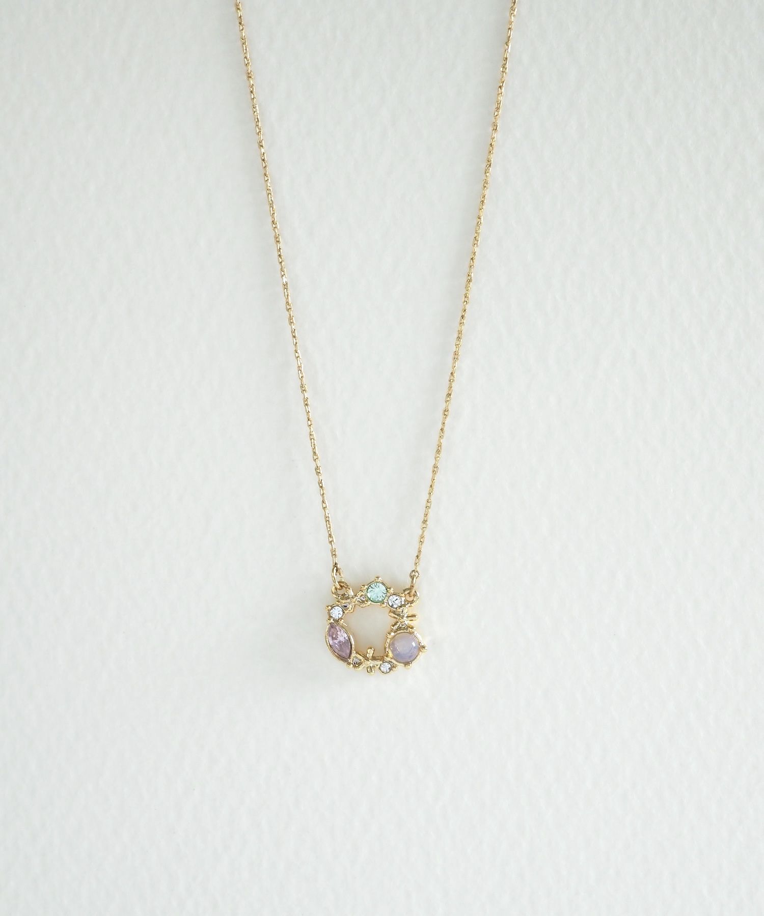 ナチュラルストーンフラワーリースネックレス【MUK Dreamy stone】