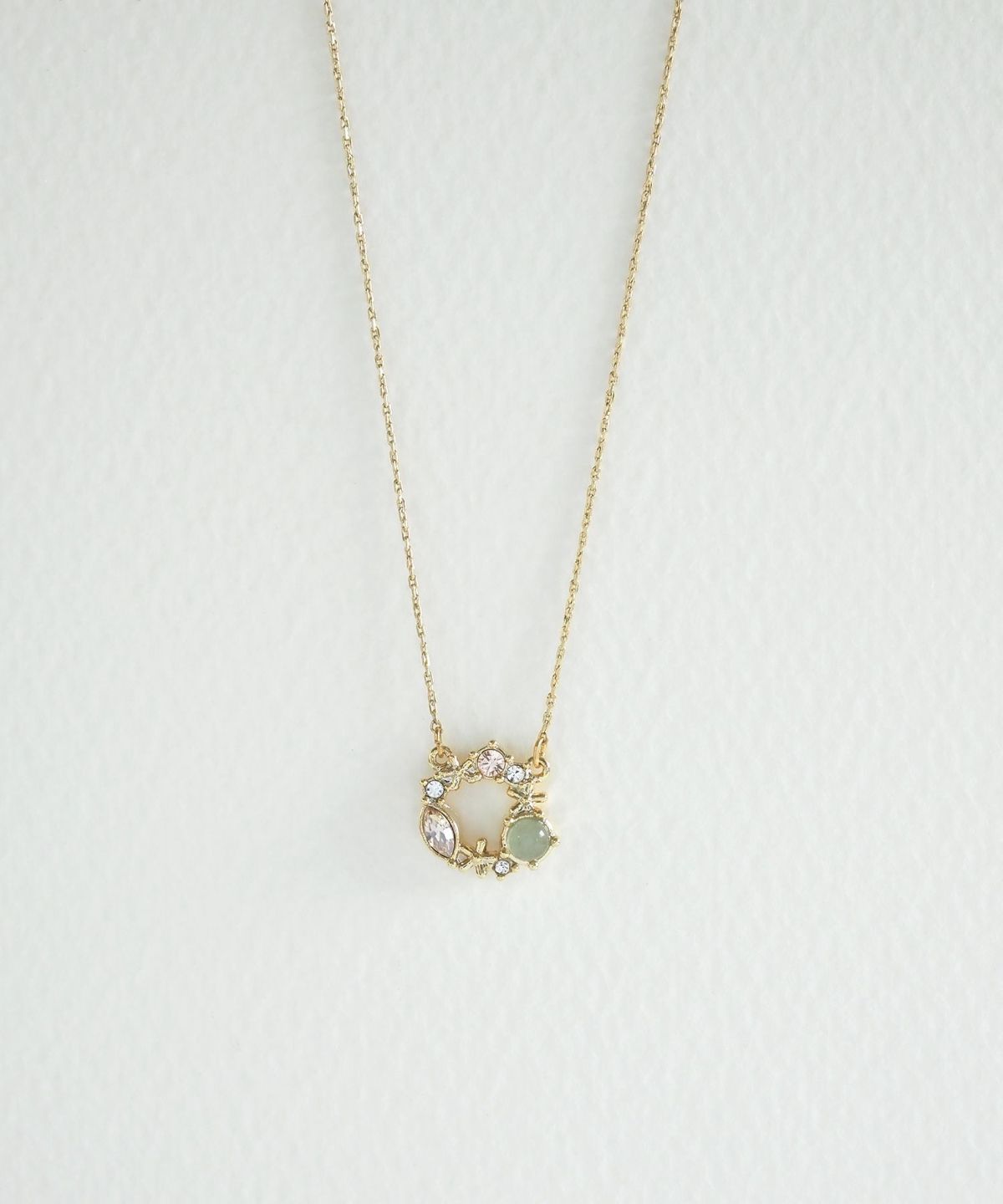 ナチュラルストーンフラワーリースネックレス【MUK Dreamy stone】