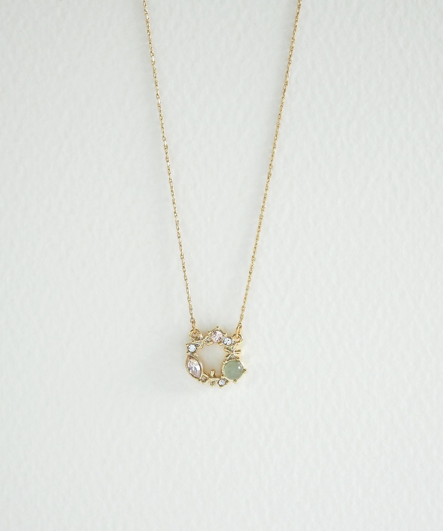 ナチュラルストーンフラワーリースネックレス【MUK Dreamy stone】