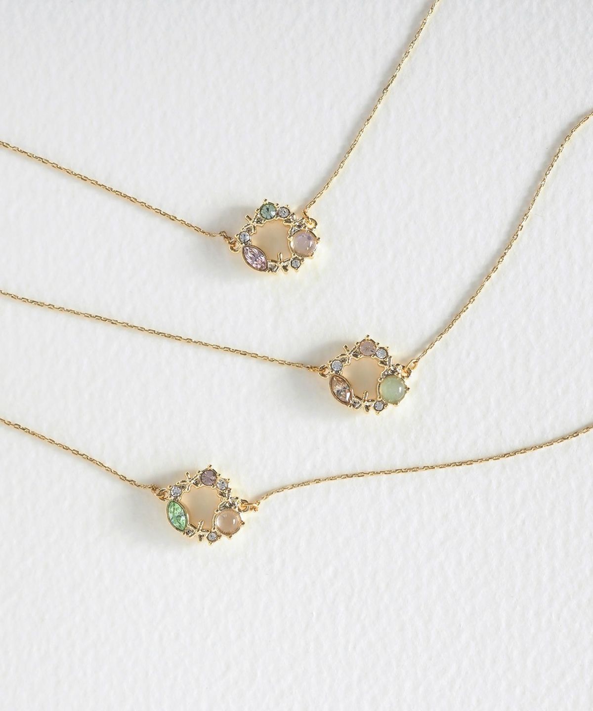 ナチュラルストーンフラワーリースブレスレット【MUK Dreamy stone】