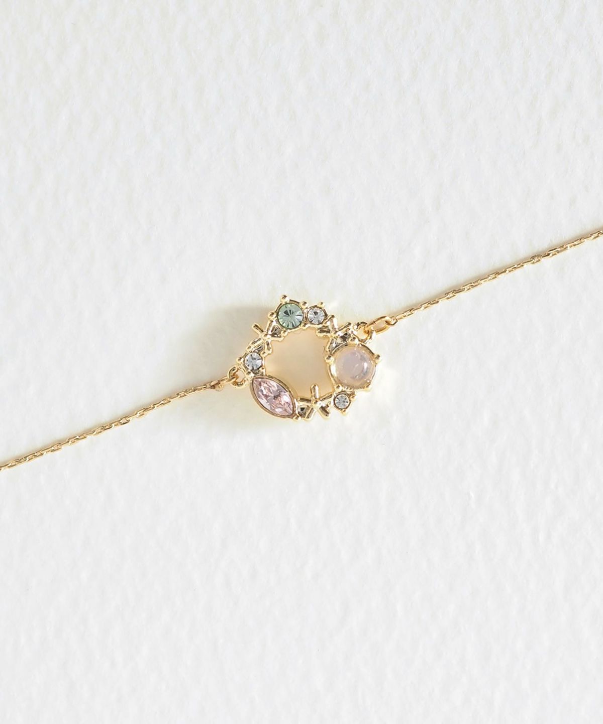 ナチュラルストーンフラワーリースブレスレット【MUK Dreamy stone】