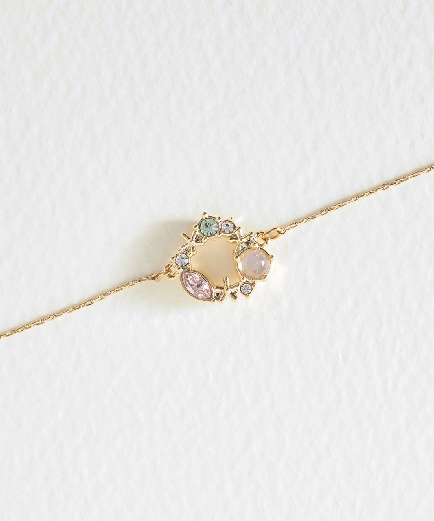 ナチュラルストーンフラワーリースブレスレット【MUK Dreamy stone】