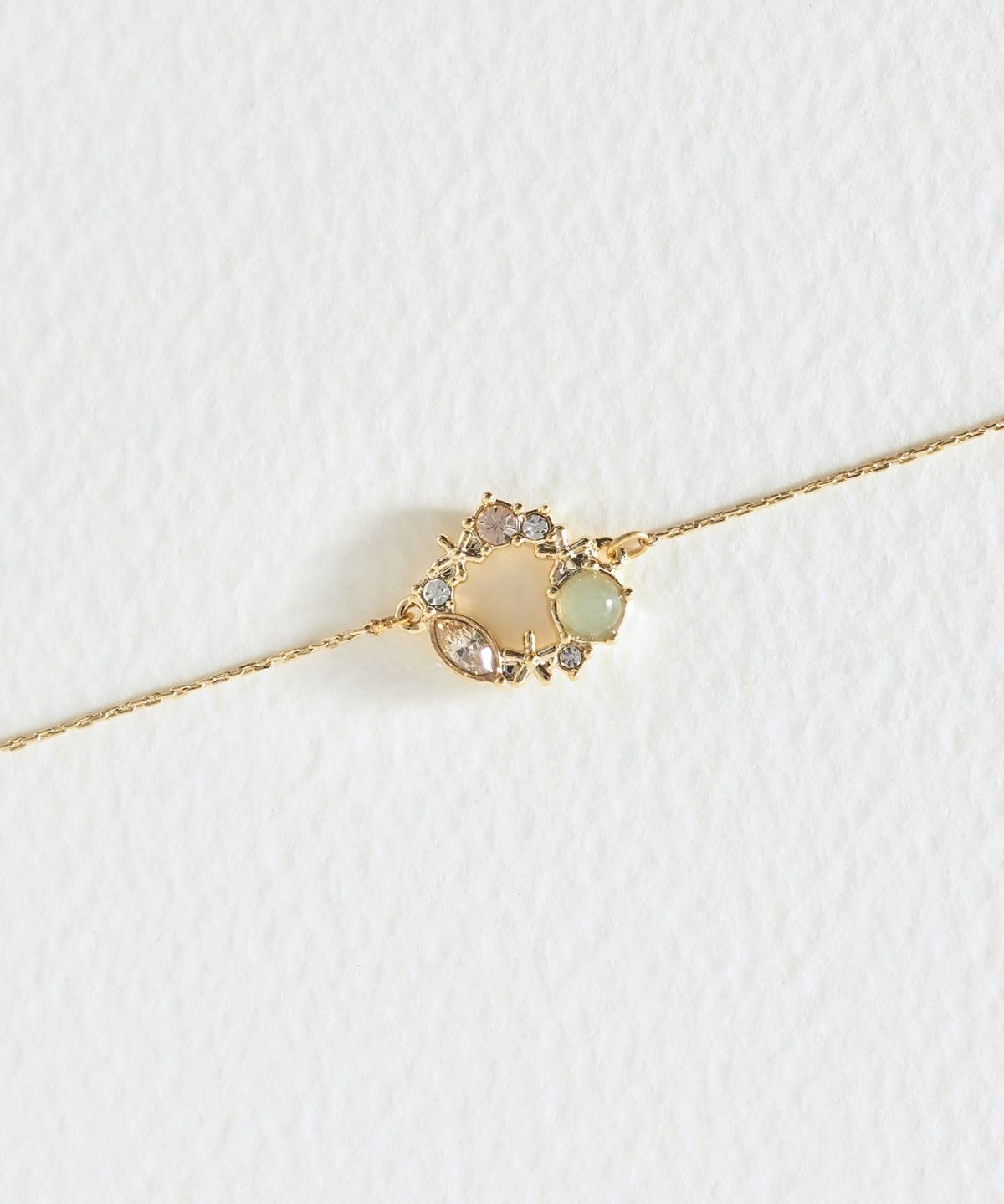 ナチュラルストーンフラワーリースブレスレット【MUK Dreamy stone】