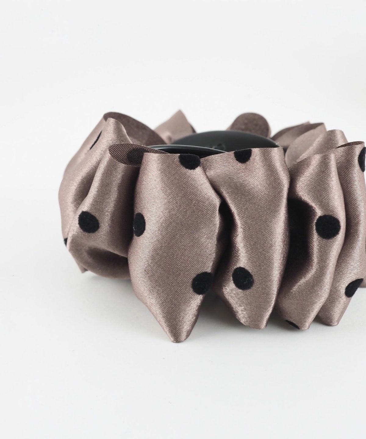 サテンドットフリルバンスクリップ