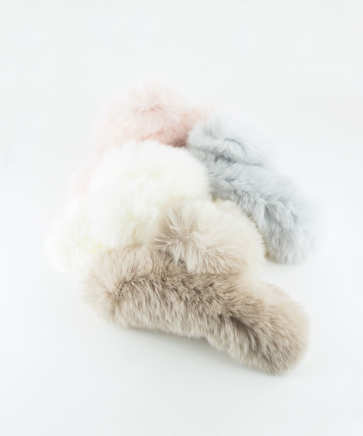 ふわふわファーバンスクリップ