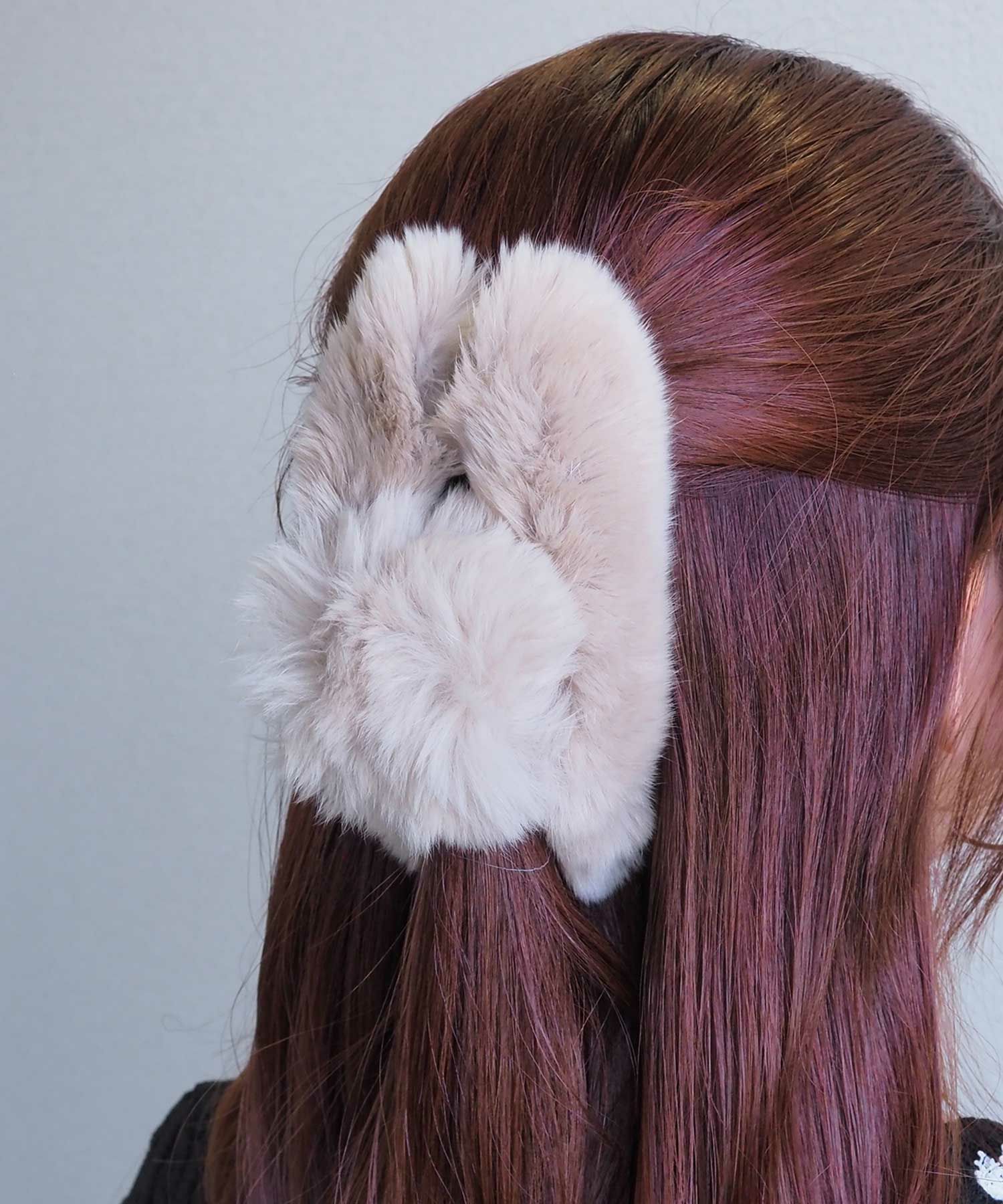 ふわふわファーバンスクリップ