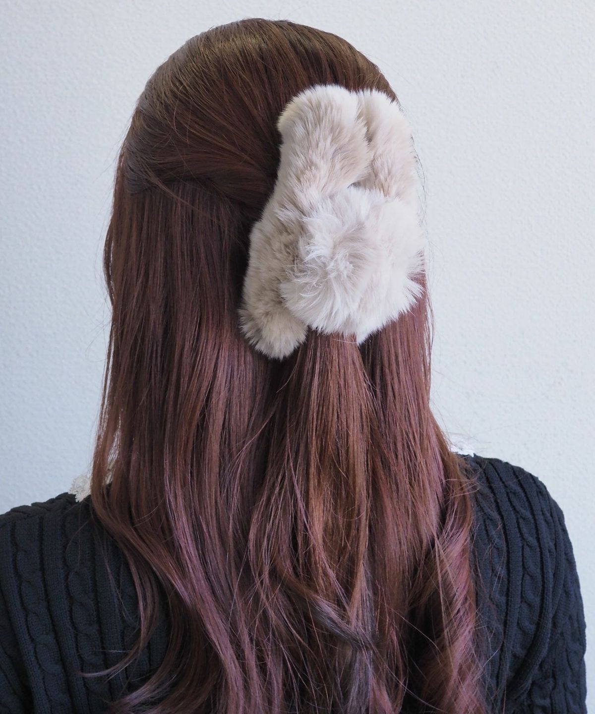 ふわふわファーバンスクリップ