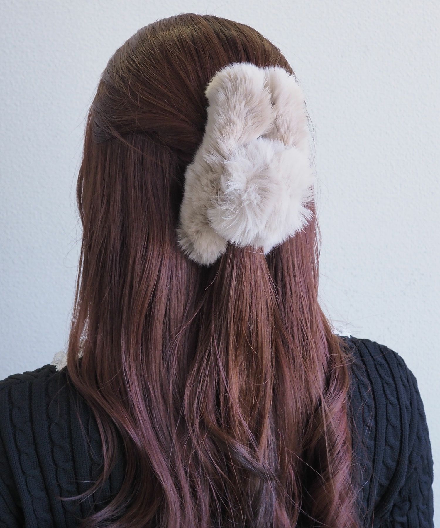 ふわふわファーバンスクリップ