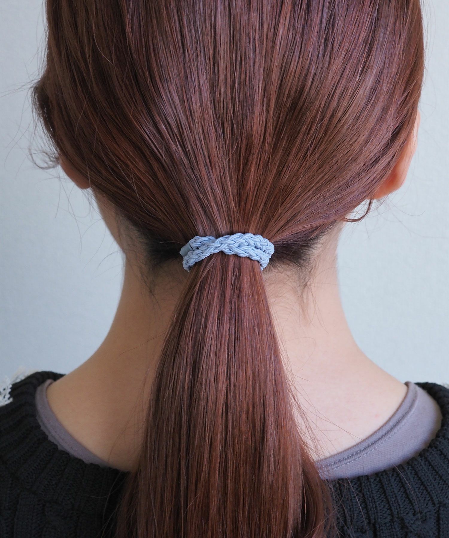 静電気軽減ラメナチュラル編みポニー3Pセット