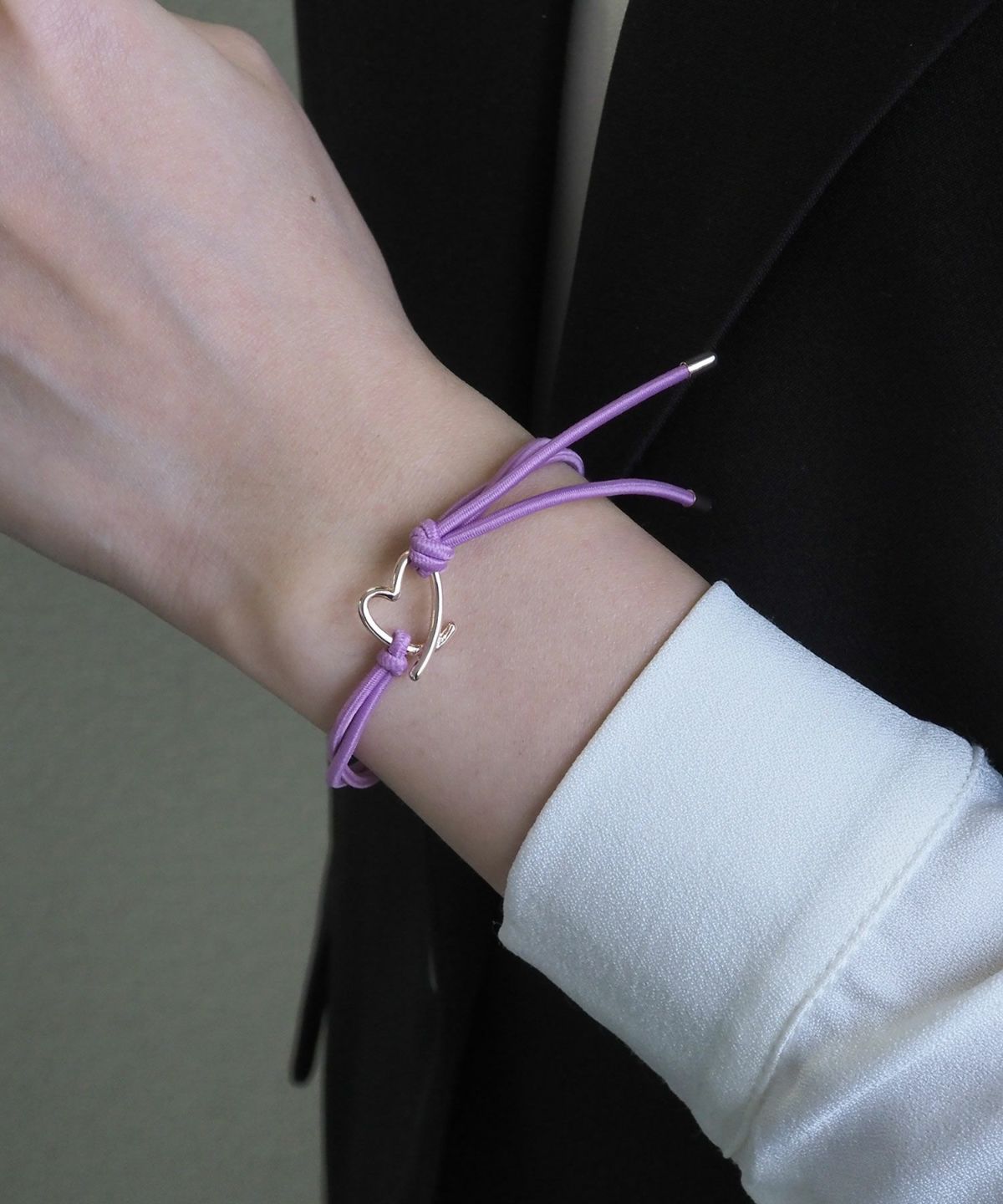 静電気軽減ハートカラーヘアブレスレット