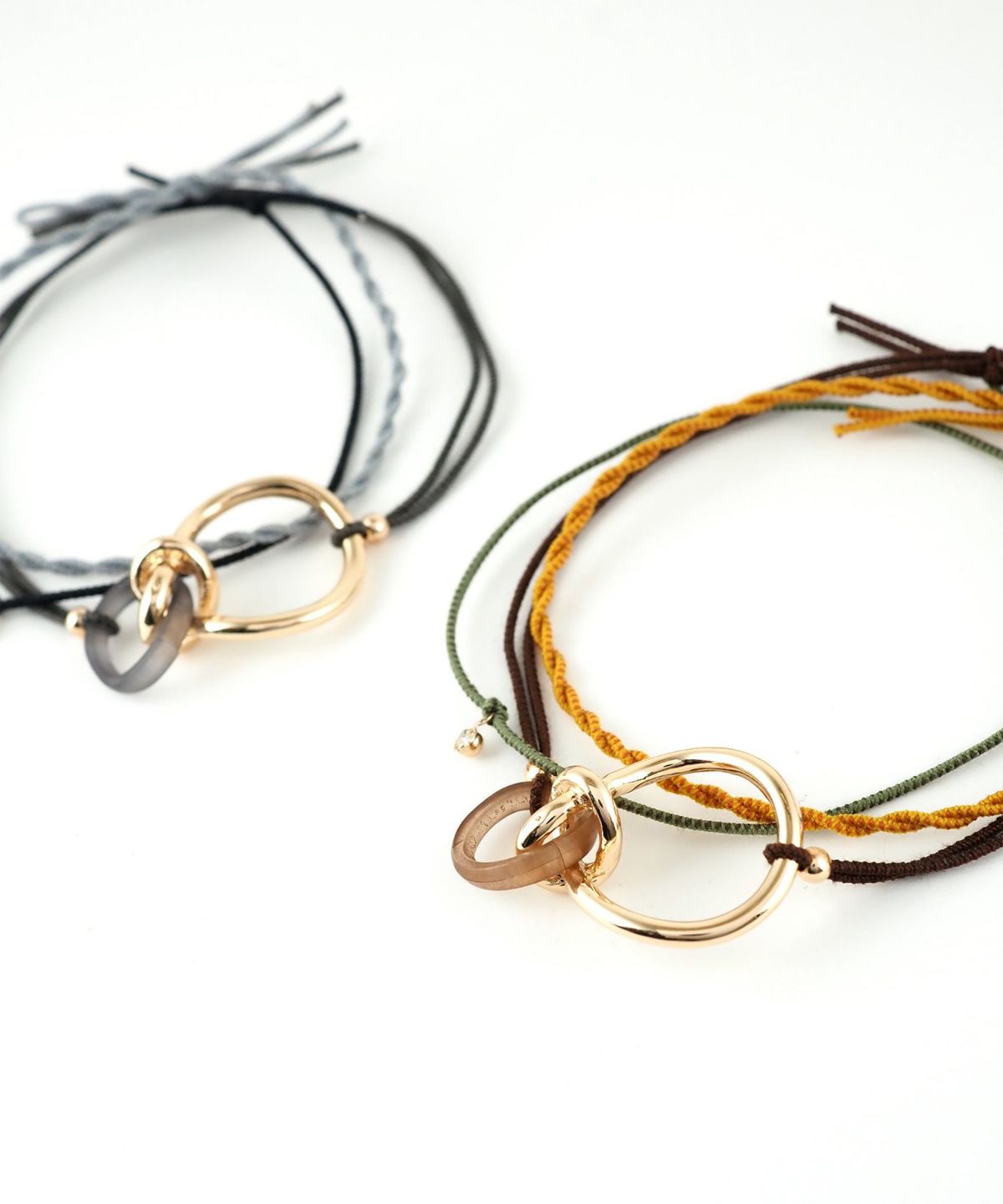 静電気軽減メタルノットヘアブレスレット3Pセット