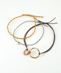 静電気軽減メタルノットヘアブレスレット3Pセット