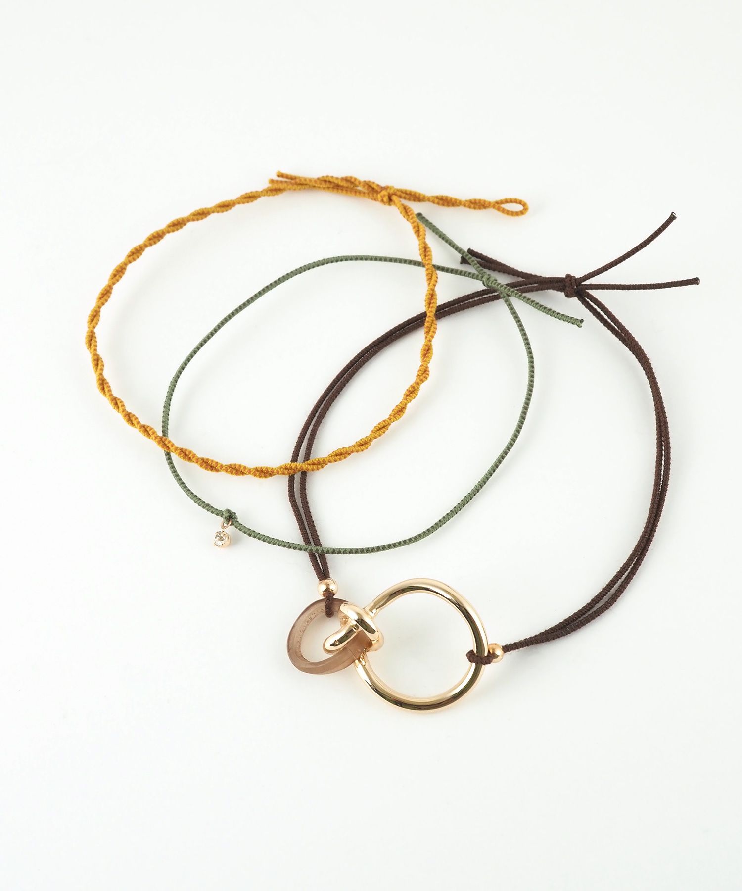 静電気軽減メタルノットヘアブレスレット3Pセット