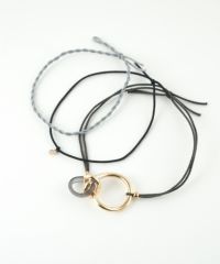 静電気軽減メタルノットヘアブレスレット3Pセット