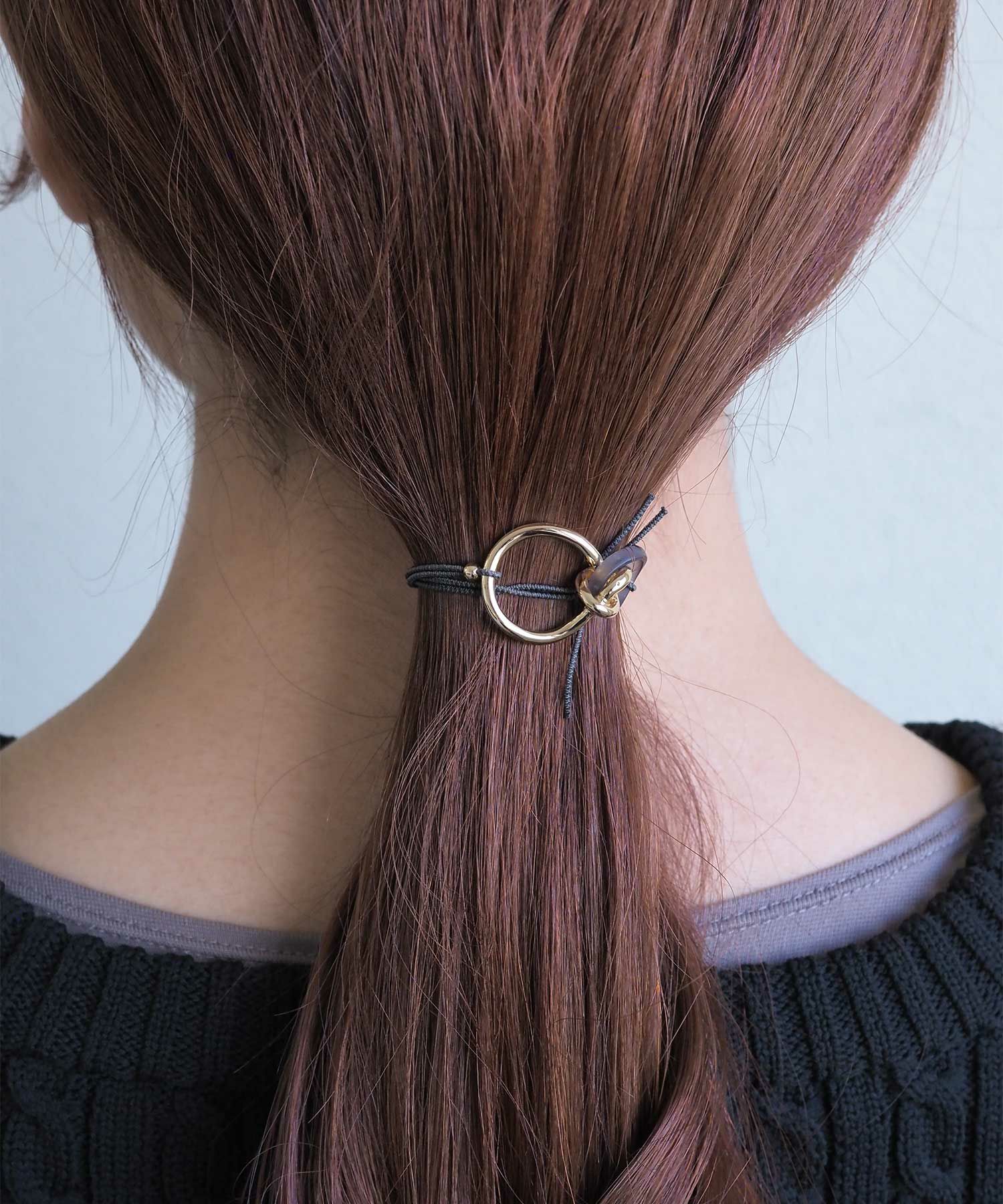 静電気軽減メタルノットヘアブレスレット3Pセット