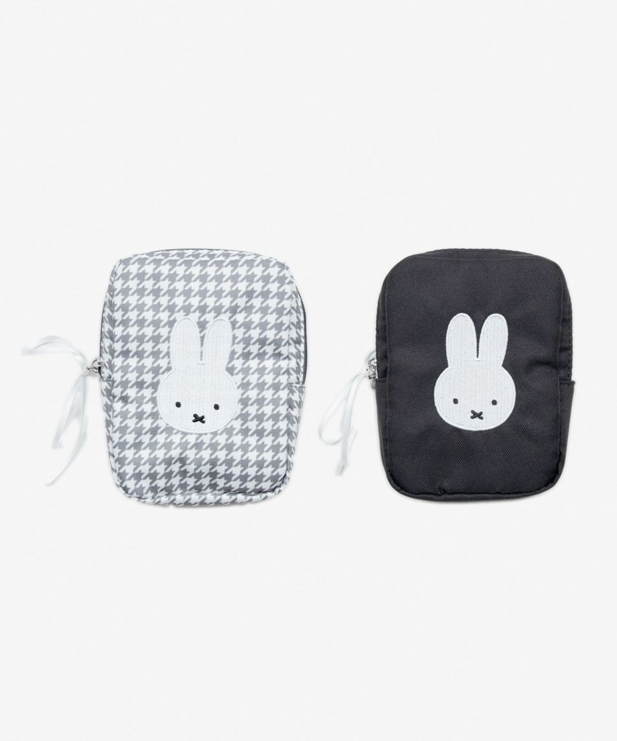 ミッフィー チドリ＆モノトーン 縦型スクエアポーチ