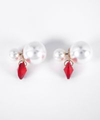 ハートパールバックキャッチピアス