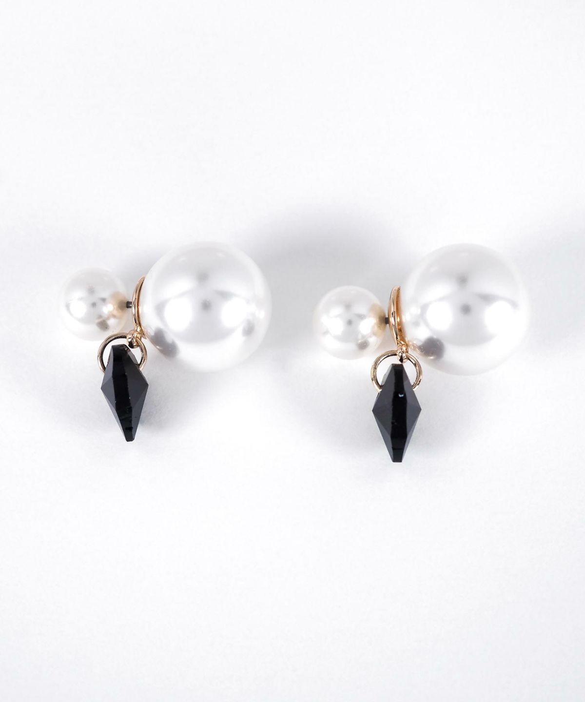 ハートパールバックキャッチピアス